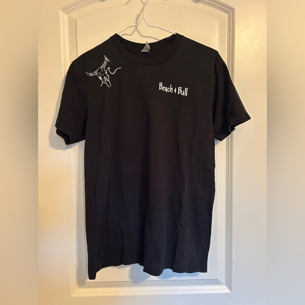 Next Level Apparel Black Graphic Tee beach and bull